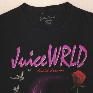Juice Wrld Legends Never Die Rap Graphic T-Shirt Adult Mens Size Large L Black